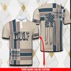 Custom Name American Flag Golf Polo Shirt - Personalize Your Golfing Experience