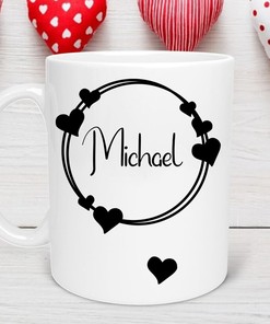 Custom Name Valentine Day Mug - Lover Mug, Personalized Mug, Valentines Day Mug, Gift for Husband, Personalized Gift Mug