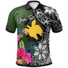 Custom Personalised Papua New Guinea Turtle Plumeria Banana Leaf Athletic Polo Shirt