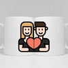 Custom Social Distancing Couples Mug - Personalized Valentines Coffee Mug