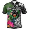Custom Turtle Plumeria Banana Leaf All Over Print Polo T-Shirt From Pohnpei