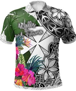 Custom Turtle Plumeria Banana Leaf Polo Shirt From Yap