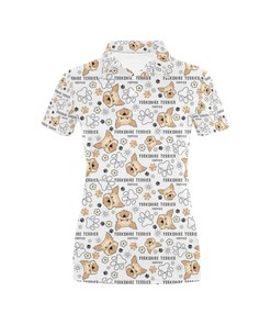Custom Yorkshire Terriers Print Women'S 3D Polo Shirt For Dog Lovers