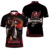Customizable Tampa Bay Buccaneers Cartoon Animated 3D Printed Polo Shirt - Personalized Gift For Fans