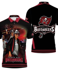 Customizable Tampa Bay Buccaneers Cartoon Animated 3D Printed Polo Shirt - Personalized Gift For Fans