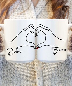 Customized Couples Coffee Mug - Gift For Anniversary - Valentine's Day Gift - Valentines Day Mug For Her
