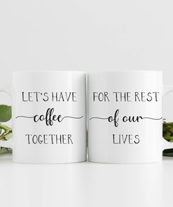 Cute Couples Mug Set for Valentines Day, Perfect Anniversary or Wedding Gift