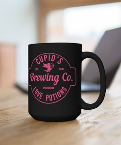 Cute Cupid Mug - Valentines Day Brewing Co Potions Mug - Funny Trendy Mug