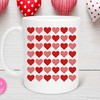 Cute Hearts Pattern Valentine's Day Mug - Love You More Mug Set for Valentine's Day