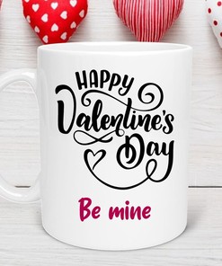 Cute Personalized Valentines Day Mugs for Couples - Customized Gift for Husband and Wife