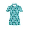 Cute Shark Print Women'S 3D Polo Shirt - Perfect For The Beach Or Casual Outings
