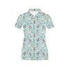 Cute Ski Fox Print Women'S Polo Shirt - Gift For Fans Of Winter Sports And Animal Lovers
