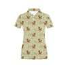 Cute Yorkshire Terriers Print Women'S Polo Shirt For Dog Lovers