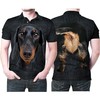 Dachshund Face And Back 3D Printed Polo Shirt - A One-Of-A-Kind Polo Shirt For Dachshund Fans - Perfect Gift Idea
