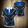 Dallas Cowboys Flame Graphic 3D All Over Print Polo Shirt For Fans
