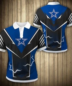 Dallas Cowboys Flame Graphic 3D All Over Print Polo Shirt For Fans
