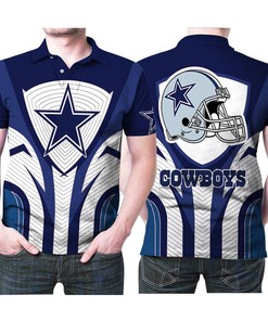 Dallas Cowboys Helmet Star Legend Team 3D Printed Polo Shirt