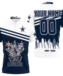 Dallas Cowboys Legends Signature 60Th Anniversary 3D Personalized Polo Shirt, The Perfect Gift For Fans