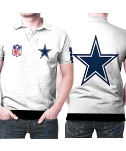 Dallas Cowboys Nfl Logo Stars On The Back 3D All Over Print Polo Shirt - Show Your Support
