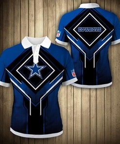 Dallas Cowboys Square Lattice 3D All Over Print Polo Shirt - Show Your Support