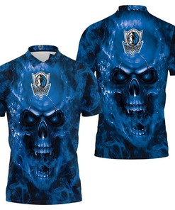 Dallas Mavericks Skull Polo Shirt - Ideal For Fans Who Like Edgy Designs