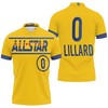 Damian Lillard Blazers 2021 All-Star Gold Jersey Inspired Polo Shirt - A Must-Have For Fans Of Nba All-Stars
