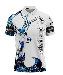 Deer Hunting Neon Print Polo Shirt - Perfect For Hunting Fans