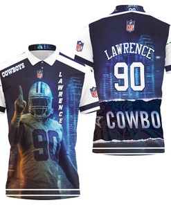 Demarcus Lawrence 90 Dallas Cowboys 3D Polo Shirt For Fans