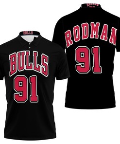 Dennis Rodman 1995-96 Hardwood Classics Jersey Polo Shirt - Perfect For Fans Of The Chicago Bulls And Hardwood Classics