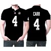 Derek Carr 4 Nfl Logo Personalized 3D Polo Shirt - Perfect Gift For Fans