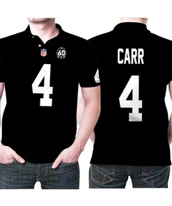 Derek Carr 4 Nfl Logo Personalized 3D Polo Shirt - Perfect Gift For Fans