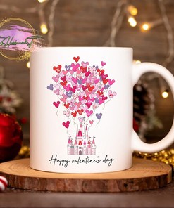 Disney Castle Valentine Mug Set for Couples- Perfect Valentine's Day Gift For Disney Lovers