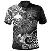 Distinct White Shark Polynesian Tattoo Polo Shirt - A Statement Piece For Any Occasion