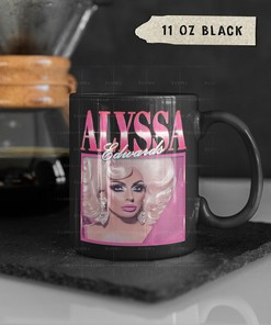 Drag Race Retro 90s Coffee Mug, Alyssa Edward Homage Mug, Trixie Drag Queen Katya Mug, Rupaul's Drag Race Fans Gift