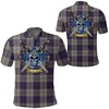 Dress Blue Dancers Tartan Polo Shirt - Scottish Golfing Excellence