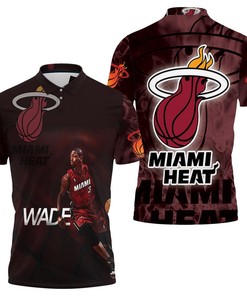 Dwyane Wade 3 Miami Heat Running Legend Polo Shirt For Fans - A Sporty And Classic Look For Fans