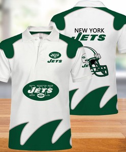 Edgy Skull Fire 3D Polo Shirt For New York Jets Fans - Edgy Style