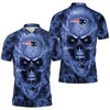 Edgy Style - New Orleans Saints Fans Skull All Over Print Polo Shirt With Nfl Logo