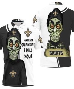Edgy Style - New Orleans Saints Haters I Kill You Flame 3D Polo Shirt