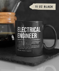 Electrical Engineer System and Computer Mug: Vintage Film Movie Mug with Electric Engineer Gift