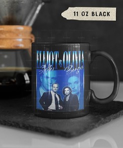 Elliot Stabler and Olivia Benson Fans Coffee Mug with Retro 90s Vintage Mug and Law