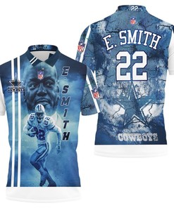 Emmitt Smith 22 Dallas Cowboys All Over Print Polo Shirt - Perfect For Fans