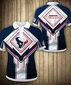 Enhance Your Collection With Houston Texans Square Lattice 3D Polo Shirt Upgrade