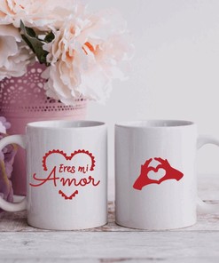 Eres Mi Amor Mug - My Valentine Mug with Love Quotes for Coffee Lovers