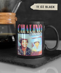Eslabon Armando Vintage Mexican Corridos Songwriter Mug: Black Mug with KAM Design