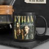 Ethan Torchio Vintage Coffee Mug for Fans and Maneskin Lovers: Black Mug with Ethan Torchio Merch Glass