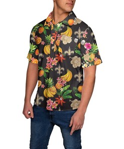 Eye-Catching Design - Fruit Flair Mens Short Sleeve 3D All Over Print Polo Shirt For New Orleans Saints Fans