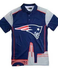 Eye-Catching Design - Polyester 3D All-Over Print New England Patriots Polo Shirt