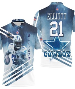 Ezekiel Elliott 21 Dallas Cowboys 3D Polo Shirt Gift For Fans