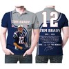 Fan'S Favorite Tom Brady Highlights Career Signatures 3D Printed Polo Shirt